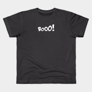 Booo - Funny Halloween Minimalistic Sarcastic Ghost Costume Kids T-Shirt